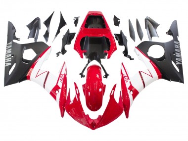 Acquista Carena Moto Yamaha YZF 600 R6 2005 - Rosso Bianco Nero Opaco
