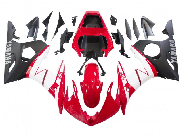 Acquista Carena Moto Yamaha YZF 600 R6 2005 - Rosso Bianco Nero Opaco