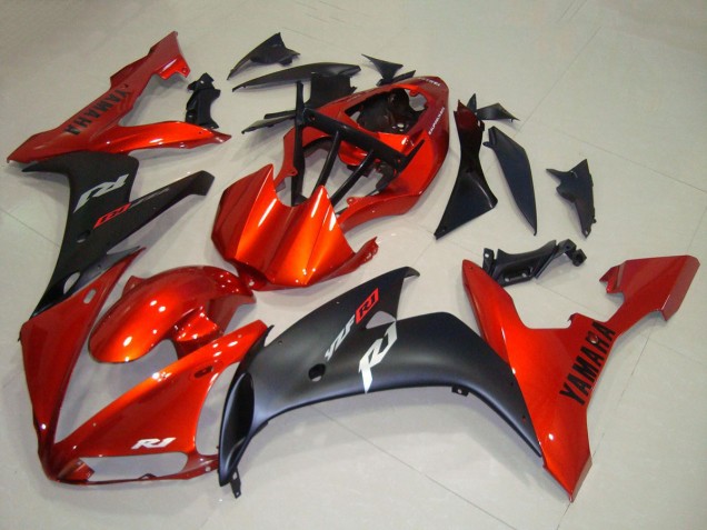 Acquista Carena Moto Yamaha YZF R1 2004-2006 - Rosso Nero Opaco