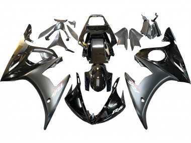 Acquista Carena Moto Yamaha YZF 600 R6 2005 - Nero Lucido Nero Opaco Oro