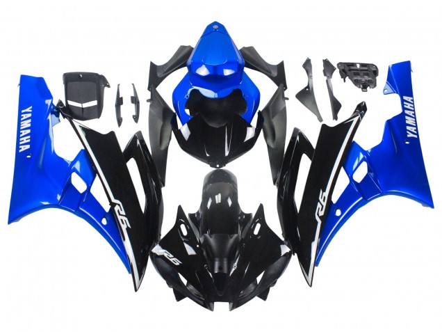 Acquista Carena Moto Yamaha YZF 600 R6 2006-2007 - Blu Nero Lucido