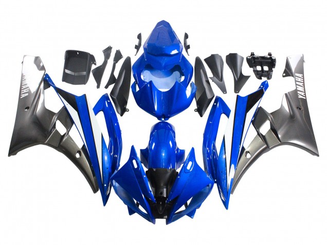 Acquista Carena Moto Yamaha YZF 600 R6 2006-2007 - Blu Bianco Nero Lucido