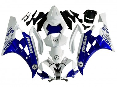 Acquista Carena Moto Yamaha YZF 600 R6 2006-2007 - Bianco Blu Jordan