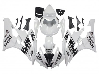 Acquista Carena Moto Yamaha YZF 600 R6 2006-2007 - Bianco Nero Lucido Motul Michelin