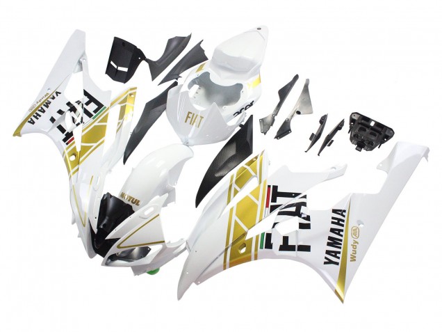 Acquista Carena Moto Yamaha YZF 600 R6 2006-2007 - Bianco Oro Nero Fiat