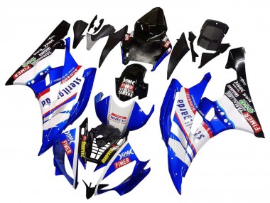 Acquista Carena Moto Yamaha YZF 600 R6 2006-2007 - Bianco Blu Nero Fimer Volvo Yamalube Sterilgarda