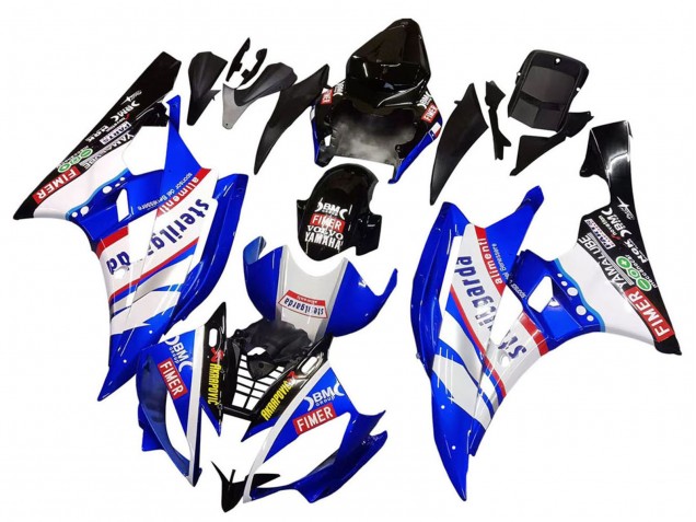 Acquista Carena Moto Yamaha YZF 600 R6 2006-2007 - Bianco Blu Nero Fimer Volvo Yamalube Sterilgarda