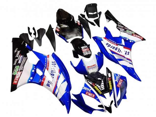 Acquista Carena Moto Yamaha YZF 600 R6 2006-2007 - Bianco Blu Nero Fimer Volvo Yamalube Sterilgarda