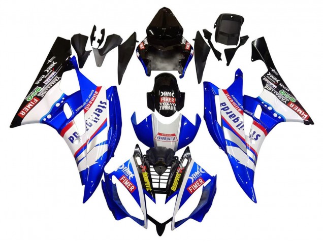 Acquista Carena Moto Yamaha YZF 600 R6 2006-2007 - Bianco Blu Nero Fimer Volvo Yamalube Sterilgarda
