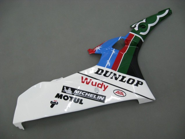 Acquista Carena Moto Yamaha YZF 600 R6 2006-2007 - Blu Verde Bianco Rosso Dunlop Michelin Motul