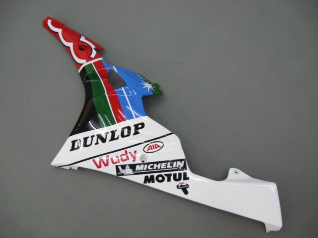 Acquista Carena Moto Yamaha YZF 600 R6 2006-2007 - Blu Verde Bianco Rosso Dunlop Michelin Motul