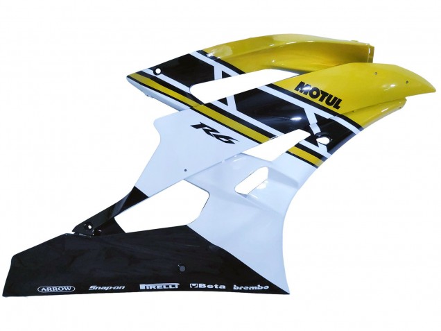 Acquista Carena Moto Yamaha YZF 600 R6 2006-2007 - Giallo Bianco Nero Lucido Motul