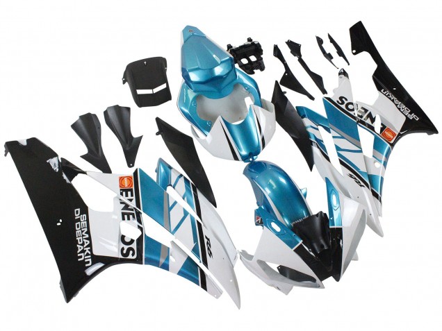 Acquista Carena Moto Yamaha YZF 600 R6 2006-2007 - Bianco Blu Nero Semakin Didepan ENEOS