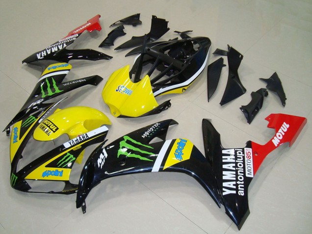 Acquista Carena Moto Yamaha YZF R1 2004-2006 - Giallo Bianco Nero Rosso Verde Mostro Rosso Bianco Motul