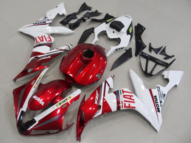 Acquista Carena Moto Yamaha YZF R1 2004-2006 - Bianco Rosso Fiat Motul