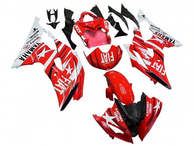 Acquista Carena Moto Yamaha YZF 600 R6 2008-2016 - Bianco Rosso Nero Fiat Acer