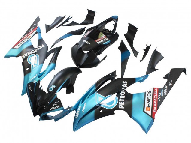 Acquista Carena Moto Yamaha YZF 600 R6 2008-2016 - Azzurro Chiaro Nero Opaco Petronas ENEOS