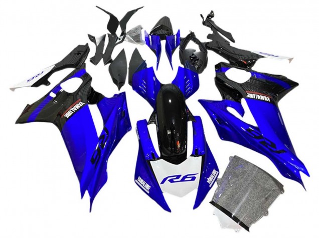 Acquista Carene Moto Yamaha YZF 600 R6 2017-2025 - Blu Nero Bianco