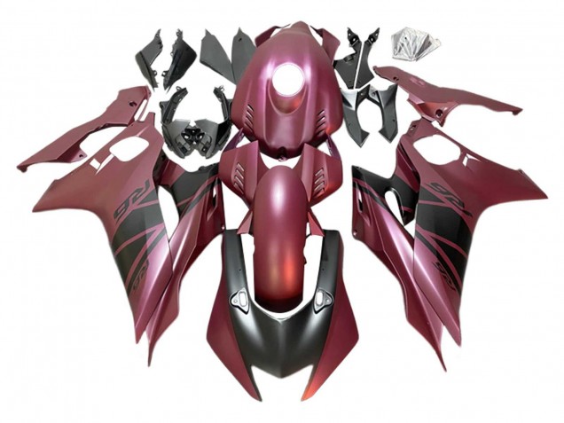 Acquista Carena Moto Yamaha YZF 600 R6 2017-2023 - Rosso Bordeaux Nero Opaco