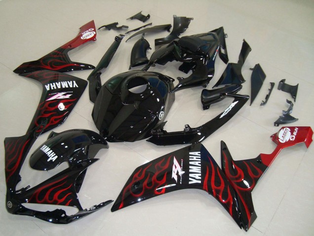 Acquista Carena Moto Yamaha YZF R1 2007-2008 - Nero Lucido Rosso Fiamma