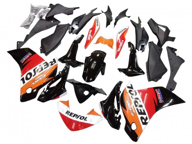 Acquista Carena Moto Honda CBR250RR 2011-2015 - Arancia Bianco Rosso Nero Lucido HRC Repsol