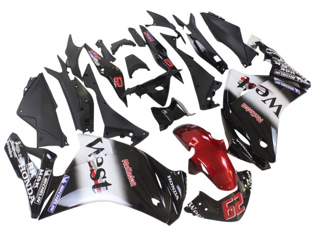 Acquista Carena Moto Honda CBR250RR 2011-2015 - Nero Lucido Bianco West Rosso HRC 62