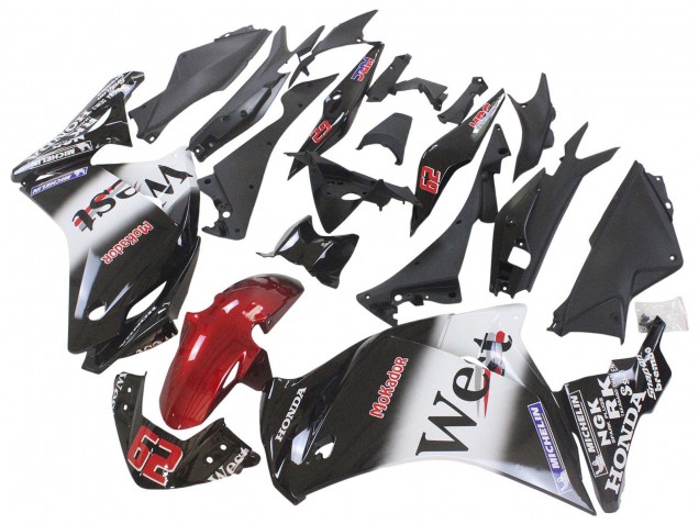 Acquista Carena Moto Honda CBR250RR 2011-2015 - Nero Lucido Bianco West Rosso HRC 62