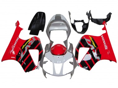 Acquista Carena Moto Honda VTR1000 2000-2006 - Argento Rosso Nero Banda Corsa