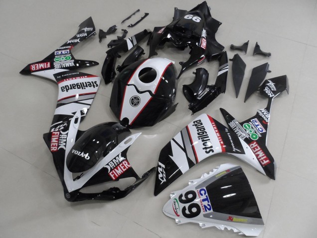 Acquista Carena Moto Yamaha YZF R1 2007-2008 - Bianco Nero Rosso Volvo Fimer Sterilgarda