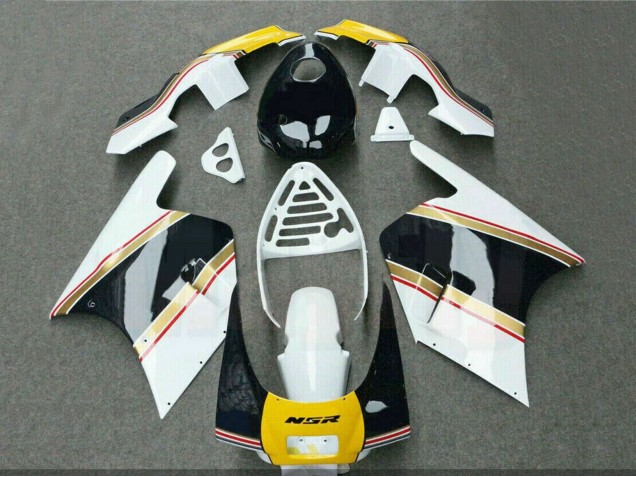 Acquista Carena Moto Honda NSR250R 1988-1989 - Bianco Giallo Oro Nero Lucido