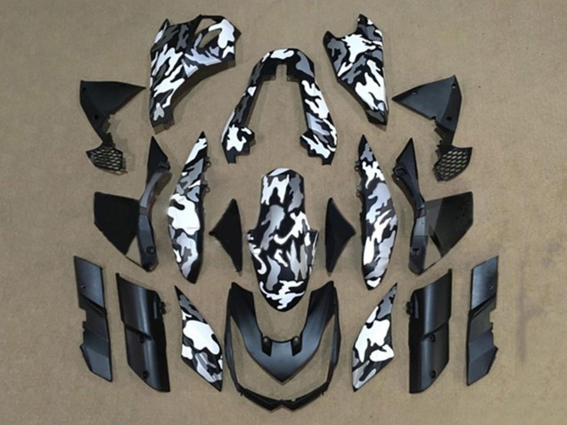 Acquista Carena Moto Kawasaki Z1000 2010-2013 - Nero Bianco Camouflage