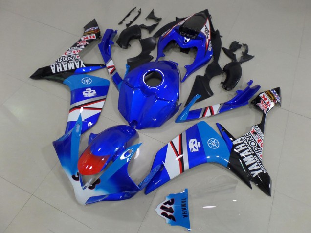 Acquista Carena Moto Yamaha YZF R1 2007-2008 - Blu Bianco Rosso Nero
