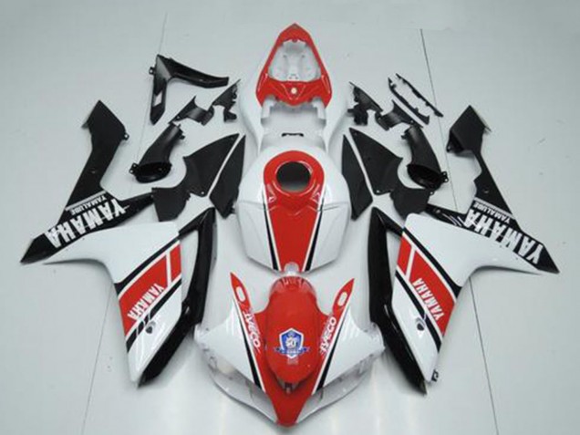 Acquista Carena Moto Yamaha YZF R1 2007-2008 - Bianco Rosso Nero Lucido