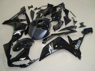 Acquista Carena Moto Yamaha YZF R1 2007-2008 - Nero Lucido Nero Opaco Bianco Decal