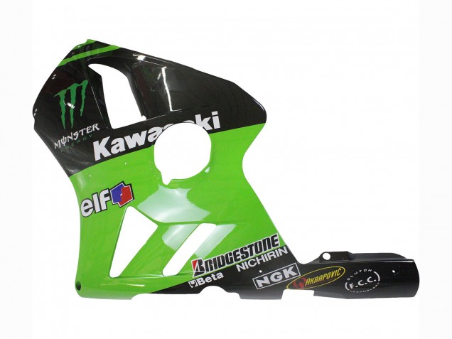 Acquista Carena Moto Kawasaki ZX12R 2002-2006 - Verde Nero Lucido Elf Touch4 Mostro