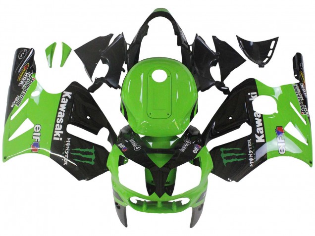 Acquista Carena Moto Kawasaki ZX12R 2002-2006 - Verde Nero Lucido Elf Touch4 Mostro
