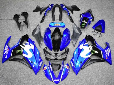 Acquista Carena Moto Yamaha YZF R3 2015-2018 - Blu Nero Verde Mostro