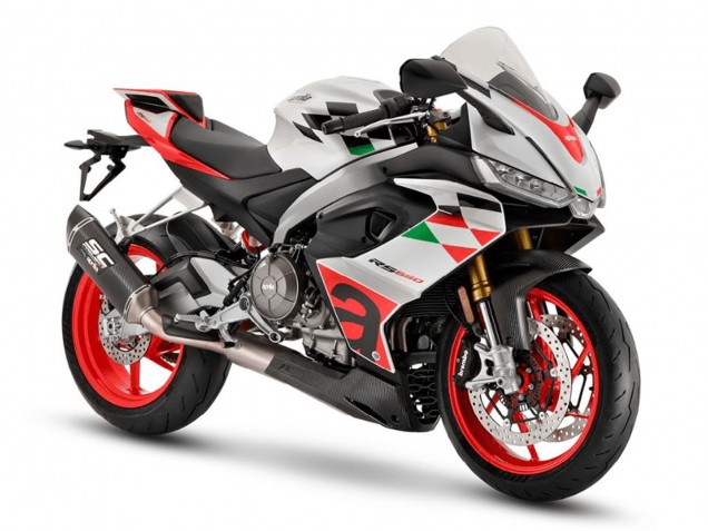 Acquista Carena Moto Aprilia RS660 2020-2024 - Bianco Rosso Nero Fibra di Carbonio Verde