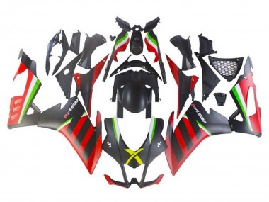 Acquista Carena Moto Aprilia RSV4 1000 2009-2015 - Nero Opaco Rosso Verde Banda