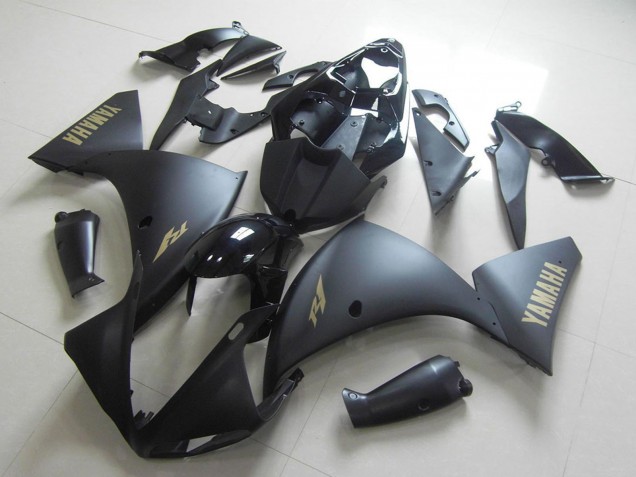 Acquista Carena Moto Yamaha YZF R1 2009-2011 - Nero Lucido Nero Opaco Oro Decals