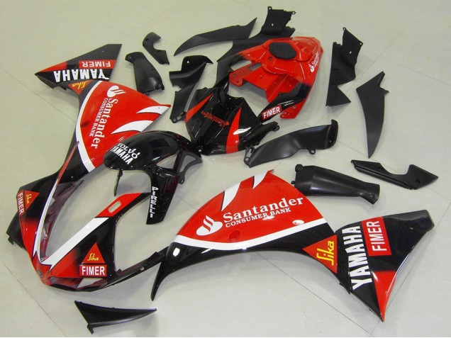 Acquista Carena Moto Yamaha YZF R1 2009-2011 - Rosso Nero Bianco Santander Fimer