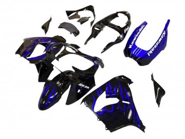 Acquista Carena Moto Kawasaki ZX9R 2002-2003 - Nero Bianco Blu Fiamma