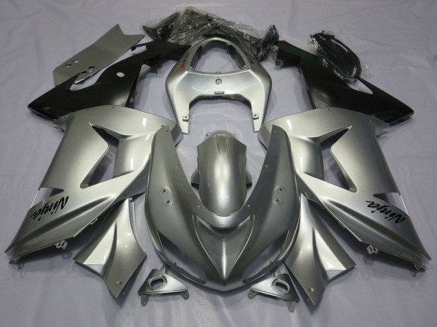 Acquista Carena Moto Kawasaki ZX10R 2006-2007 - Argento Nero Opaco