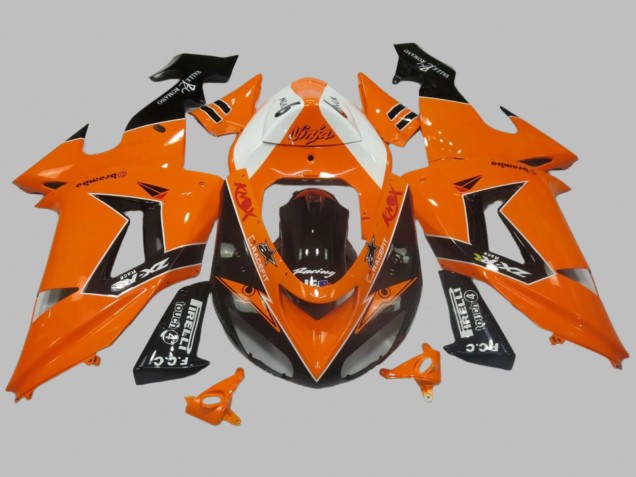 Acquista Carena Moto Kawasaki ZX10R 2006-2007 - Arancia Bianco Nero Corsa Elf