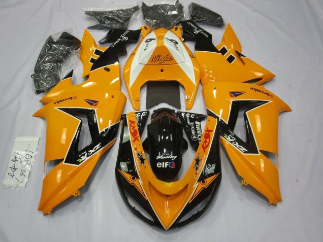 Acquista Carena Moto Kawasaki ZX10R 2006-2007 - Arancia Bianco Nero Corsa Elf