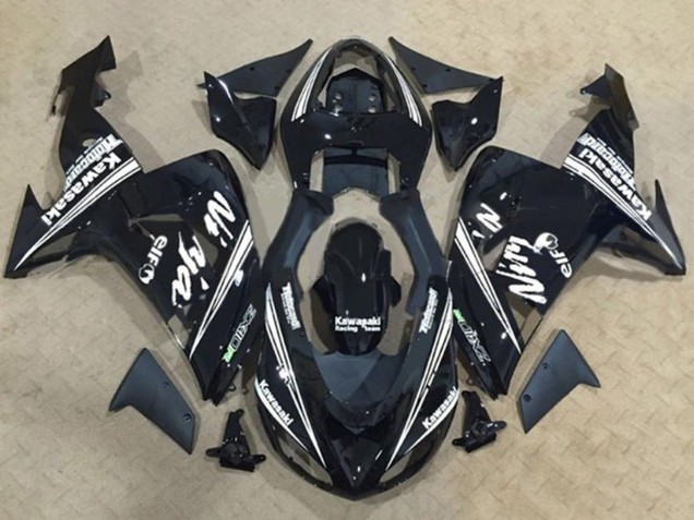 Acquista Carena Moto Kawasaki ZX10R 2006-2007 - Nero Lucido Bianco Banda Elf