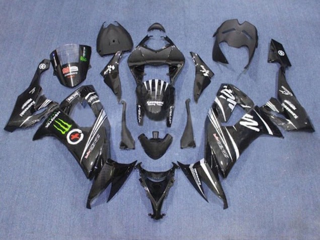 Acquista Carena Moto Kawasaki ZX10R 2008-2010 - Nero Bianco Verde Mostro