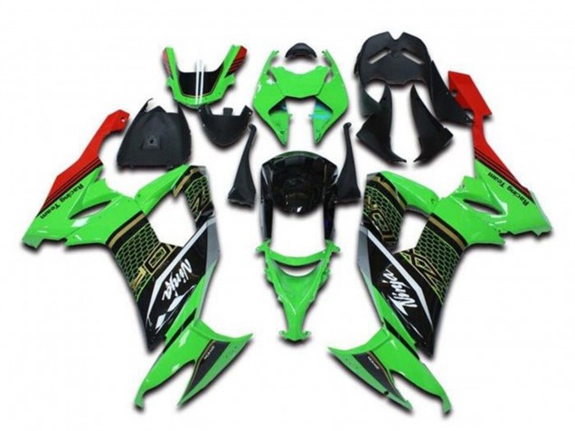 Acquista Carena Moto Kawasaki ZX10R 2008-2010 - Verde Nero Rosso Bianco Honeycomb