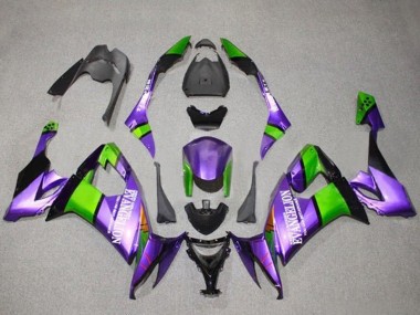 Acquista Carena Moto Kawasaki ZX10R 2008-2010 - Viola Verde Nero Evangelion