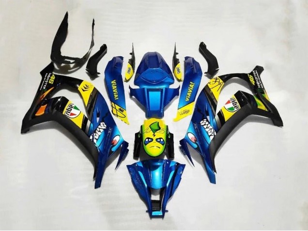Acquista Carena Moto Kawasaki ZX10R 2016-2020 - Blu Giallo Squalo